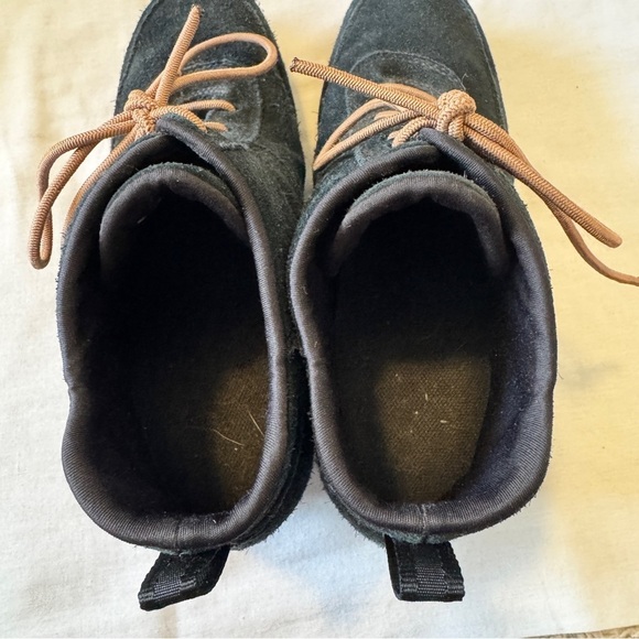 Sorel 10 Evie Sport Lace Black Suede Booties Low Wedge Boots Waterproof - Picture 5 of 11